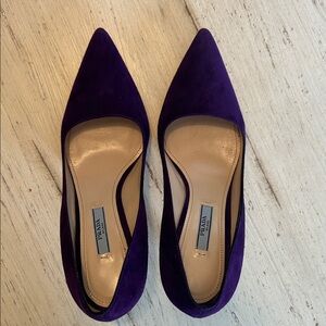 Prada Women's Purple Suede Heels